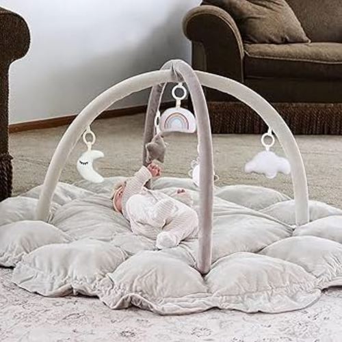 5-in-1 Thick & Plush Play Gym, Activity Gym & Play Mat, Cat Bed, Dog Bed, Convertible Stage-Based Developmental from Baby to Toddler, Ball Pit, Soft Plush Pet Bed, Pet Cushion, Balls are not Included : Amazon.com.au: Baby