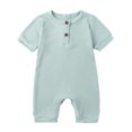 Hooded Fleece Rompers Child'S Summer Jumpsuit Boys and Girls Baby Botton Short Sleeve Round Neck Cute Solid Shorts Rompers New Casual Winter Jumpsuits Green-2 6 Months