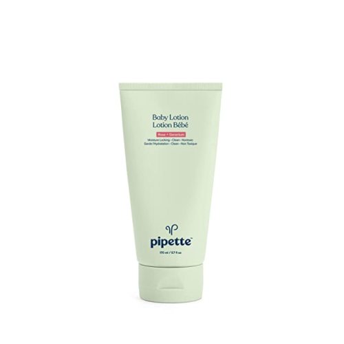 Pipette Baby Lotion - New & Improved Formula, Hydration & Natural Moisture of Baby's Delicate Skin, Renewable Plant-Derived Squalane, Rose + Geranium Aroma, 5.7 fl oz - Rose & Geranium - 5.7 Fl Oz (Pack of 1)