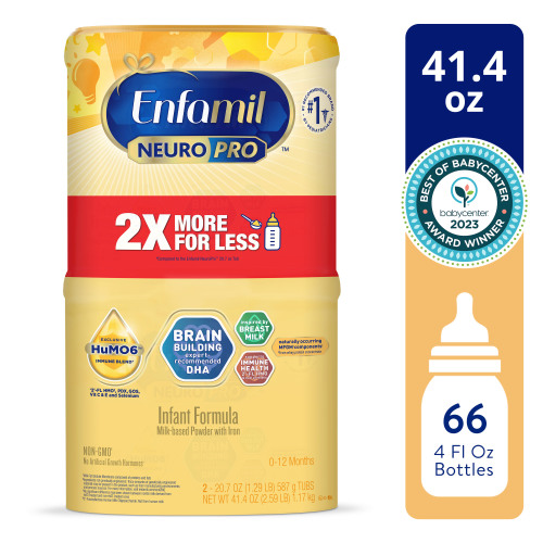 Enfamil Neuropro Baby Formula Powder, Brain Building Nutrition - Reusable Twin Tub 41.4 oz
