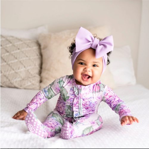 You Had Me At Hydrangea Ruffle Footie 9-12 months