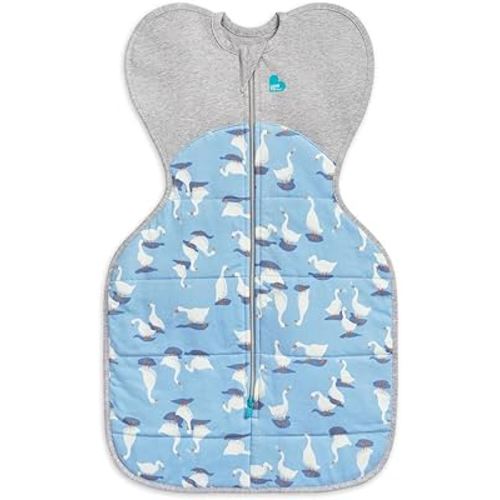 Love to Dream Swaddle, Baby Sleep Sack, Swaddle UP Self-Soothing Swaddles for Newborns, Improves Sleep, Snug Fit Helps Calm Startle Reflex, New Born Essentials for Baby, Blue Silly Goose, Medium
