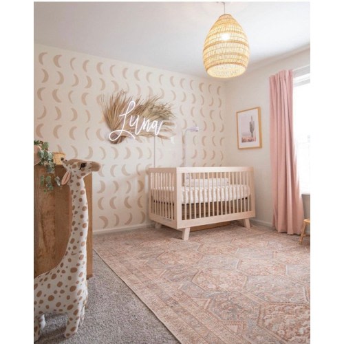 Moon Phases Wall Decal - Luna Moons, Moon Phases Sticker, Crescent Decals, Boho Nursery h212