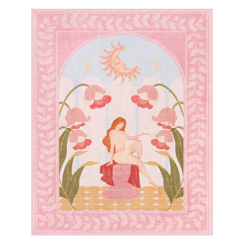 Boho Washable Rugs for Bedroom Low-Pile Soft Non Slip Rug for Living Room No Shedding Carpet