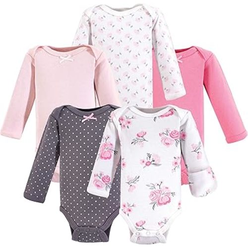 Hudson Baby baby-girls Cotton Preemie Bodysuits