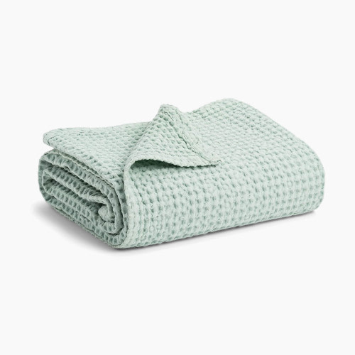 Simka Rose Waffle Blanket - Sage