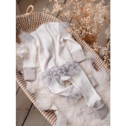All I Wish - White & Grey Onesie