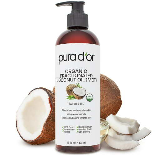 PURA D'OR Fractionated Coconut Oil (MCT) 16 Fl Oz