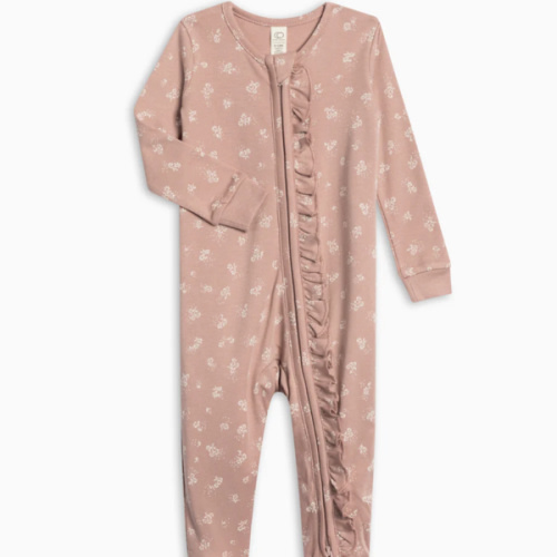 Neve Ruffle Zipper Footie