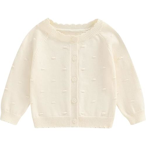 Infant Baby Girl Cardigan Sweater Long Sleeve Button Up Knit Sweatshirt Jacket Toddler Baby Girl Fall Outfits