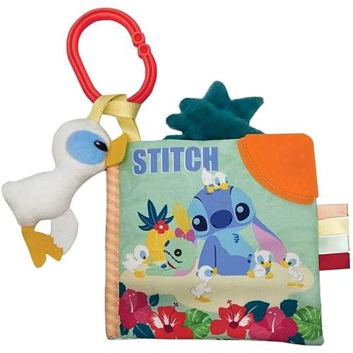 KIDS PREFERRED Disney Baby Lilo & Stitch Soft Book: Stitch ON-The-GO Soft Book, Blue Medium