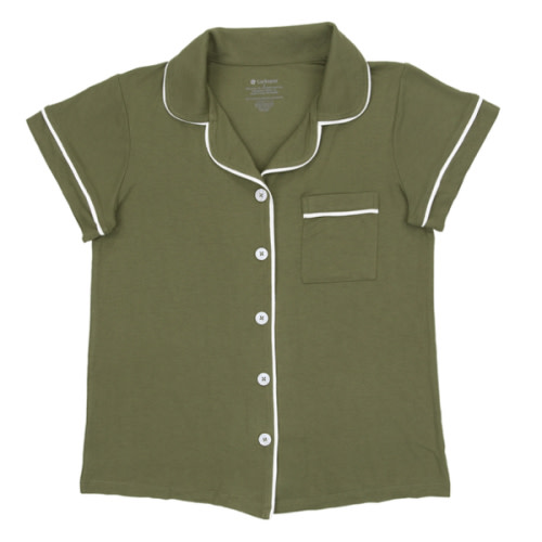 Larkspur Baby | Women's Short Pajama Set in Olive, Size:XL