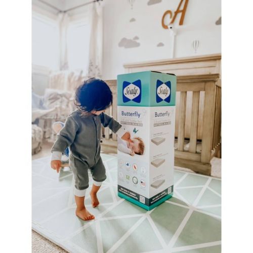 Sealy Butterfly Breathable Knit Crib And Toddler Mattress