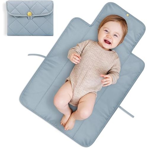 Portable Diaper Changing Pad - Soft and Easy to Clean Diaper Changing Mat for Babies - The Perfect Lightweight and Foldable Pad for Traveling