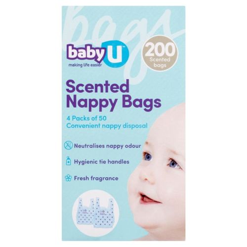 Baby U Scented Nappy Bags 200 Pack | Nappy Bins | Baby Bunting AU