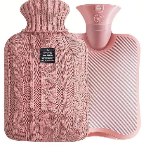 EBF Home Huddle Hush Hot Water Bottle, Hot Water Pack for Hot and Cold Compress, Ideal for Menstrual Cramps, Neck Shoulder Pain Relief