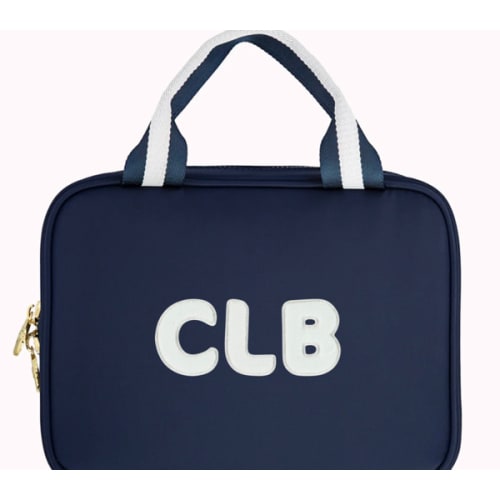 Stoney Clover Lane Lunch Totes - Navy with Initials (Coconut Terry Letter Font)