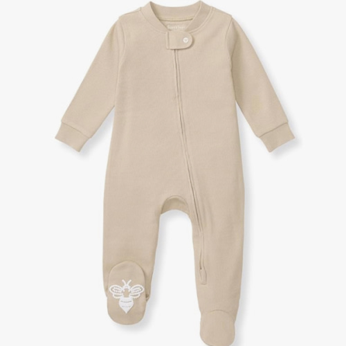 Burt's Bees Baby Boys' Sleep and Play Pjs, 100% Organic Cotton One-piece Zip Front Romper Jumpsuit Pajamas
