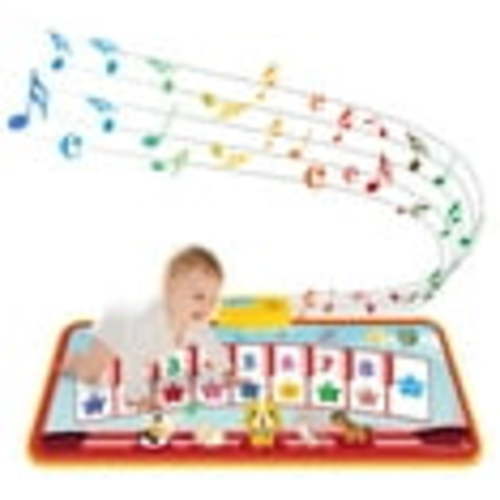 Tecboss Kids Musical Mat Toys, 48'' x 18'' Piano Keyboard Dancing Mat for Baby Early Education