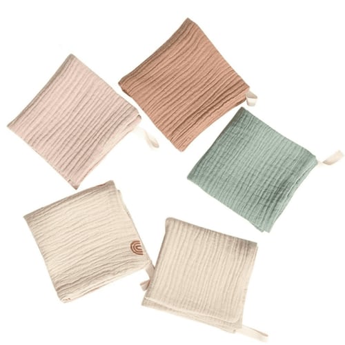TELOLY 5Pcs Baby Burp Cloths,Durable and Washable Burp Cloths,High Absorption Burping Cloths for Babies