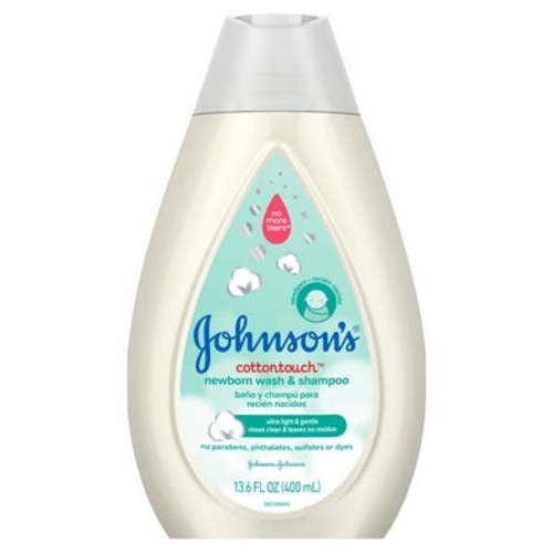 Johnson's CottonTouch for Newborn Baby and Toddler Bath Shampoo and Body Wash, 13.6 oz