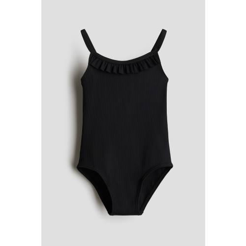 RUFFLE-TRIMMED SWIMSUIT, Black - size 3/4T (2-4Y)