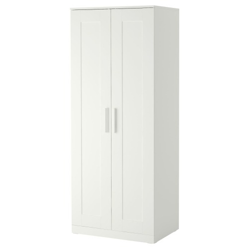 BRIMNES Wardrobe with 2 doors - white 30 3/4x74 3/4 "