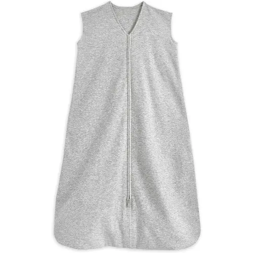 HALO SleepSack, 100% Cotton Wearable Blanket, Swaddle Transition Sleeping Bag, TOG 0.5, Heather Grey, Small