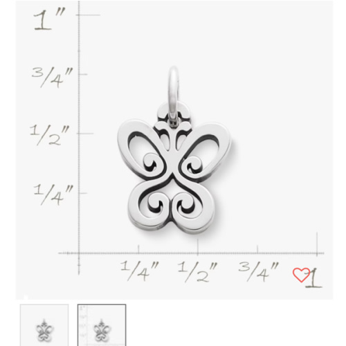 Spring Butterfly Charm in Sterling Silver
