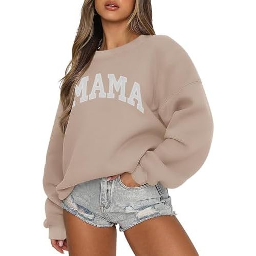 LOMON Crewneck Sweatshirt for Women Casual Oversized Pullover Hoodies Long Sleeve Fleece Tops Sweater