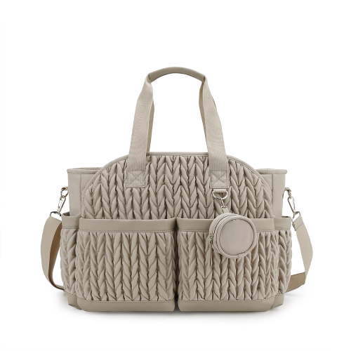 Sunyuer Diaper Bag Tote for Daily Use, Quilted Mommy Bag Function Maternity Bag Diaper Changing Messenger with Shoulder Strap Wet Pocket