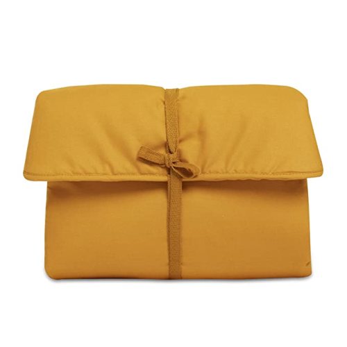 Natemia Portable Diaper Changing Pad - Light, Soft & Machine Washable Percale Cotton Foldable Baby Changing Mat - Harvest Gold