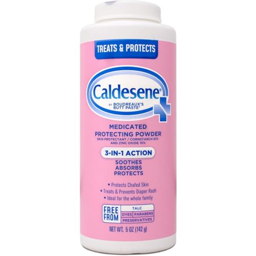 Caldesene Medicated Protecting Powder with Zinc Oxide & Cornstarch-Talc Free, 5 Ounce