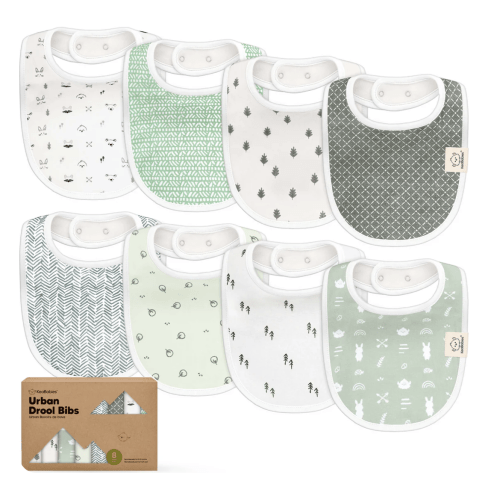 8-Pack Urban Drool Bibs