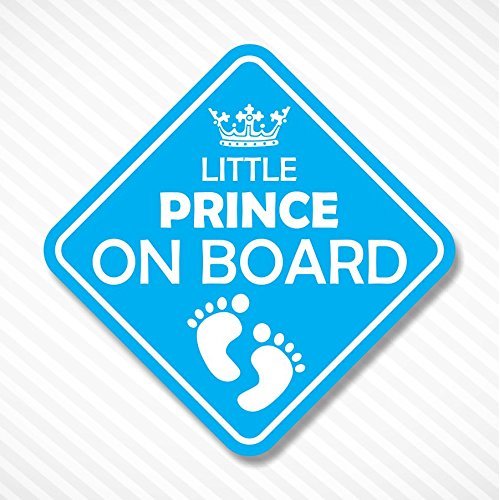 Little Prince On Board Vinyl Decal Bumper Sticker Baby Boy Sticker Car Truck Van Window Sticker Self Adhesive Vinyl Car Sticker Crown Sticker
