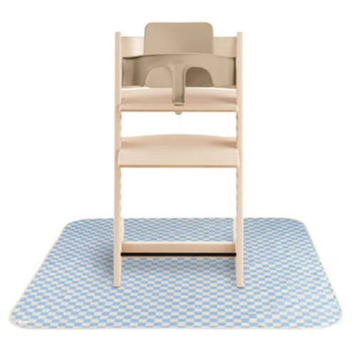 Mushie Splat Mat - Blue Check