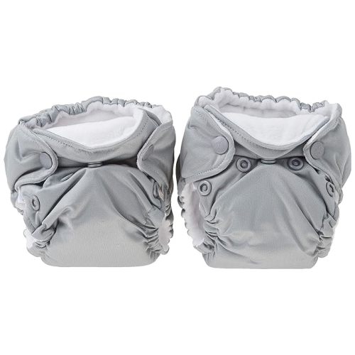 Kanga Care Lil Joey Newborn All in One AIO Cloth Diaper (2pk) Platinum 4-12lbs