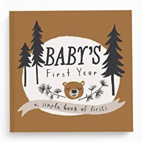 Lucy Darling Little Camper Baby Memory Book - First Year Journal Album to Capture Precious Moments - Milestone Keepsake for Boy Or Girl - Made in USA