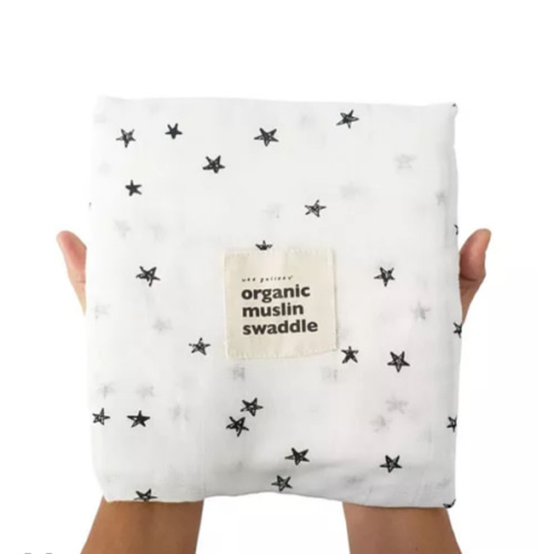 Organic Cotton Swaddle Blanket - Stars