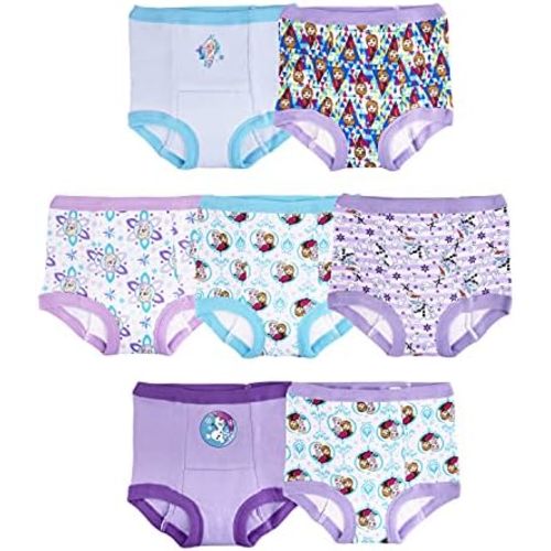 Disney Frozen Toddler Girls 7-pk Potty Training Pants with Success Tracking Chart and Stickers Sizes 2t, 3t, 4t