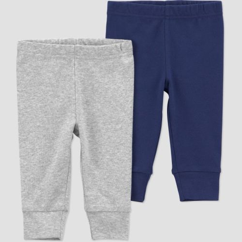 Carter's Just One You® Baby Boys' 2pk Pants - Navy Blue/Gray 9M