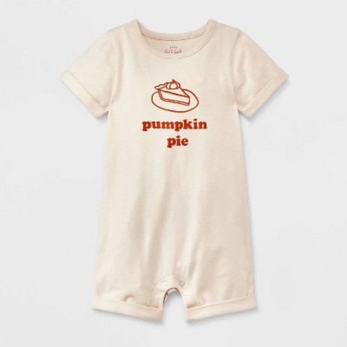 Baby Pumpkin Pie Graphic Romper - Cat & Jack™ Cream 6-9M