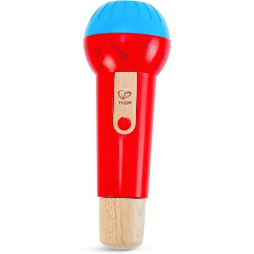 Hape Mighty Echo Microphone | Battery-Free Voice Amplifying Microphone Toy for Kids 1 Year & Up, Red, Model Number: E0337
