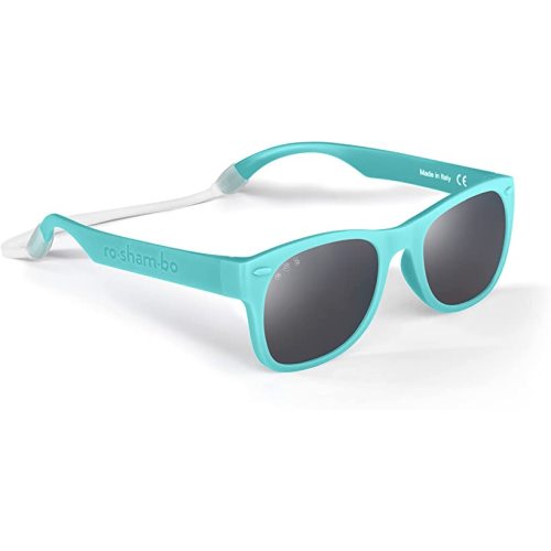 ROSHAMBO Unbreakable Baby Sunglasses with Strap BPA-free – Girls Boys 0-24 months Infants – Polarized Lens, Assembled in USA