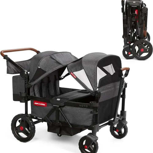 Voya Quad Baby Stroller Wagon - Gray/Black