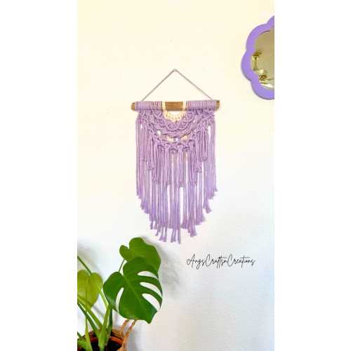Purple Macrame Wall Hanging: Room/Nursery decor