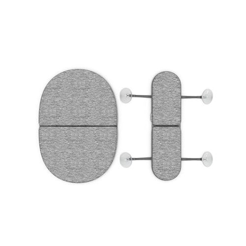 Lalo Knee & Elbow Saver - Foldable Padded Cushions for Bathtime, Quick-Dry, Suction Cups for Stability, Bath Kneeler Rest Set 17 x 11.5 in Knee Pad & 16 x 4.5 in Elbow Pad - Heather Grey