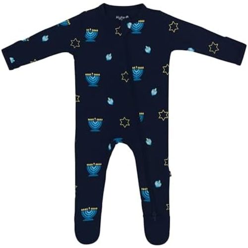 KYTE BABY Unisex Zipper Closure Footies, Rayon Made From Bamboo, 0-24 Months