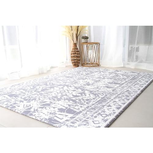 Cushmat Stylish Reversible Foam Play Mat (Large, Explorer - Cloud Indigo) - Soft, Waterproof, Durable Play mat for Infants, Babies, Toddler, Kids & Grownup - 6.5ft x 4.5ft