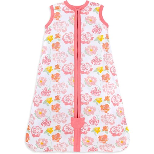 Burt's Bees Baby Infant Wearable Blanket Twinkle Bee Organic Unisex Newborn Clothes Beekeeper - Light Weight 0.5 TOG - (Size Medium) - Lightweight (0.5 TOG) - Rosy Spring